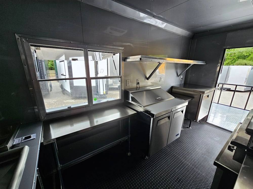 1164-concession-trailer-8.5-x-22-black-bbq-smoker-event-catering-28.jpg Concession Trailer 8.5' X 22' Black BBQ Smoker Event Catering