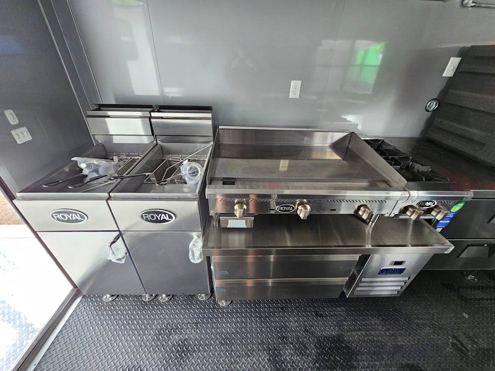 1164-concession-trailer-8.5-x-22-black-bbq-smoker-event-catering-34.jpg Concession Trailer 8.5' X 22' Black BBQ Smoker Event Catering
