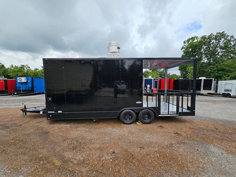 1164-concession-trailer-8.5-x-22-black-bbq-smoker-event-catering-5.jpg Concession Trailer 8.5' X 22' Black BBQ Smoker Event Catering