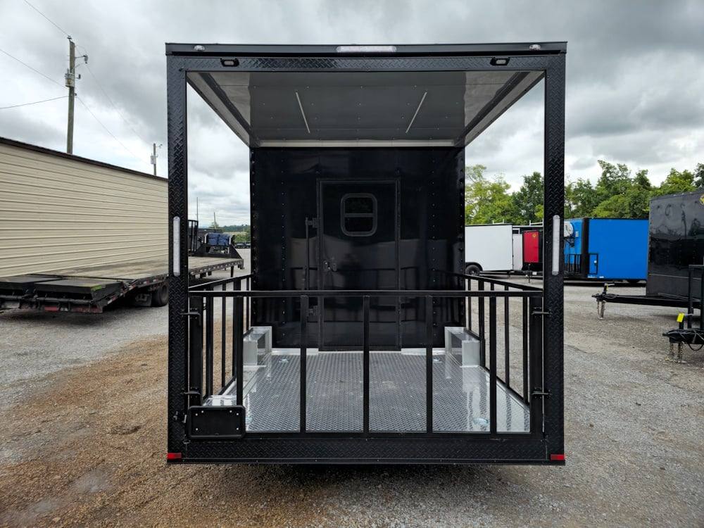 1164-concession-trailer-8.5-x-22-black-bbq-smoker-event-catering-8.jpg Concession Trailer 8.5' X 22' Black BBQ Smoker Event Catering