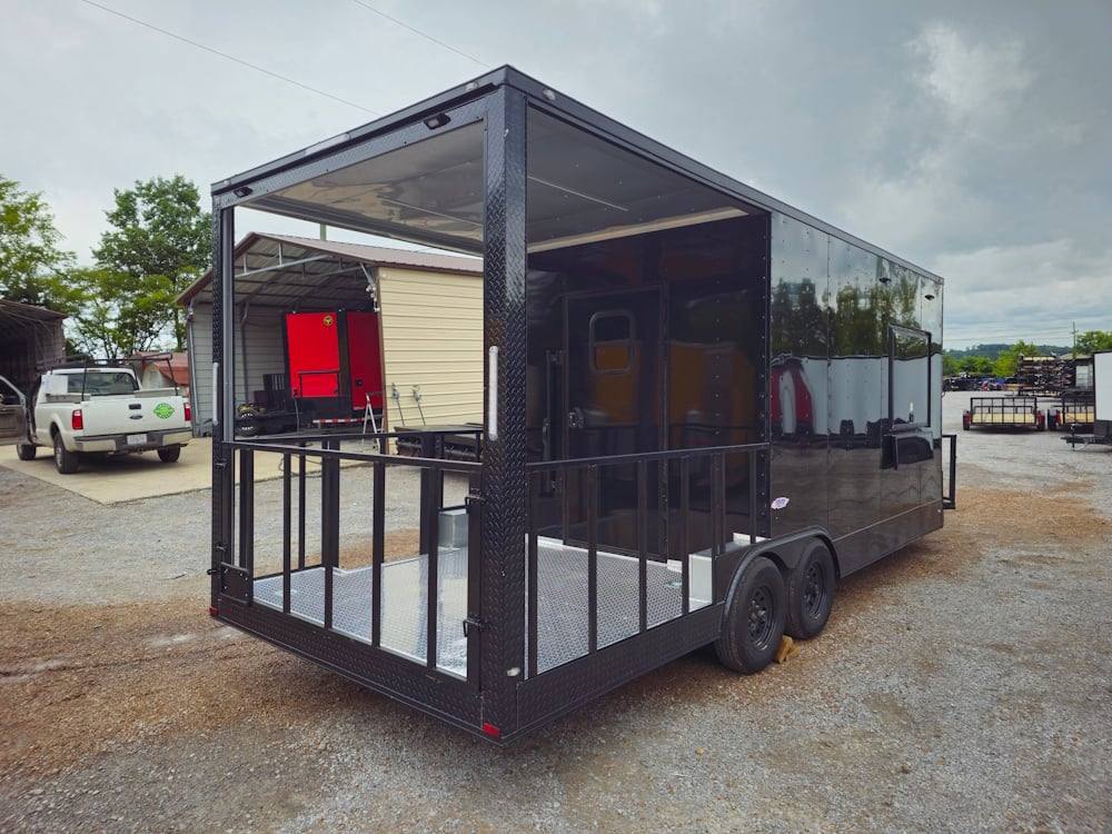 1164-concession-trailer-8.5-x-22-black-bbq-smoker-event-catering-9.jpg Concession Trailer 8.5' X 22' Black BBQ Smoker Event Catering