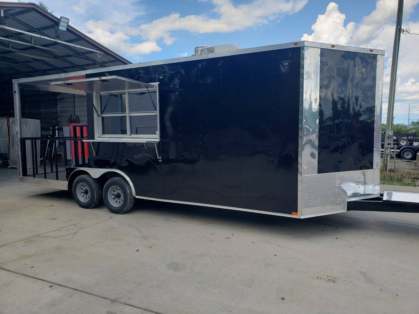 1165-concession-trailer-8.5-x-22-black-food-event-catering-1.jpg Concession Trailer 8.5' X 22' Black Food Event Catering