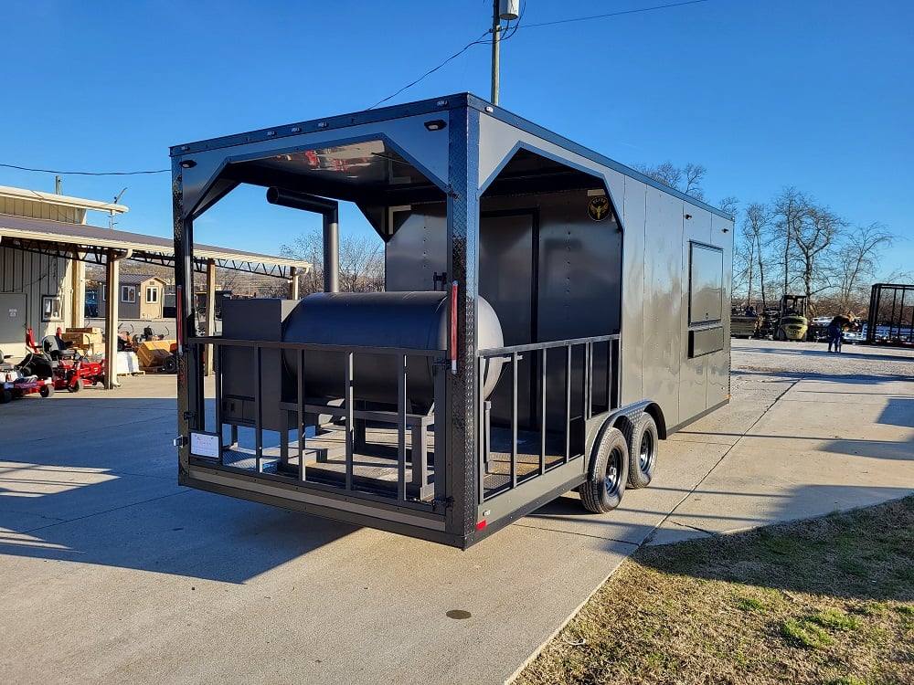 Concession Trailer 8.5' X 22' Charcoal Grey Food Event Catering