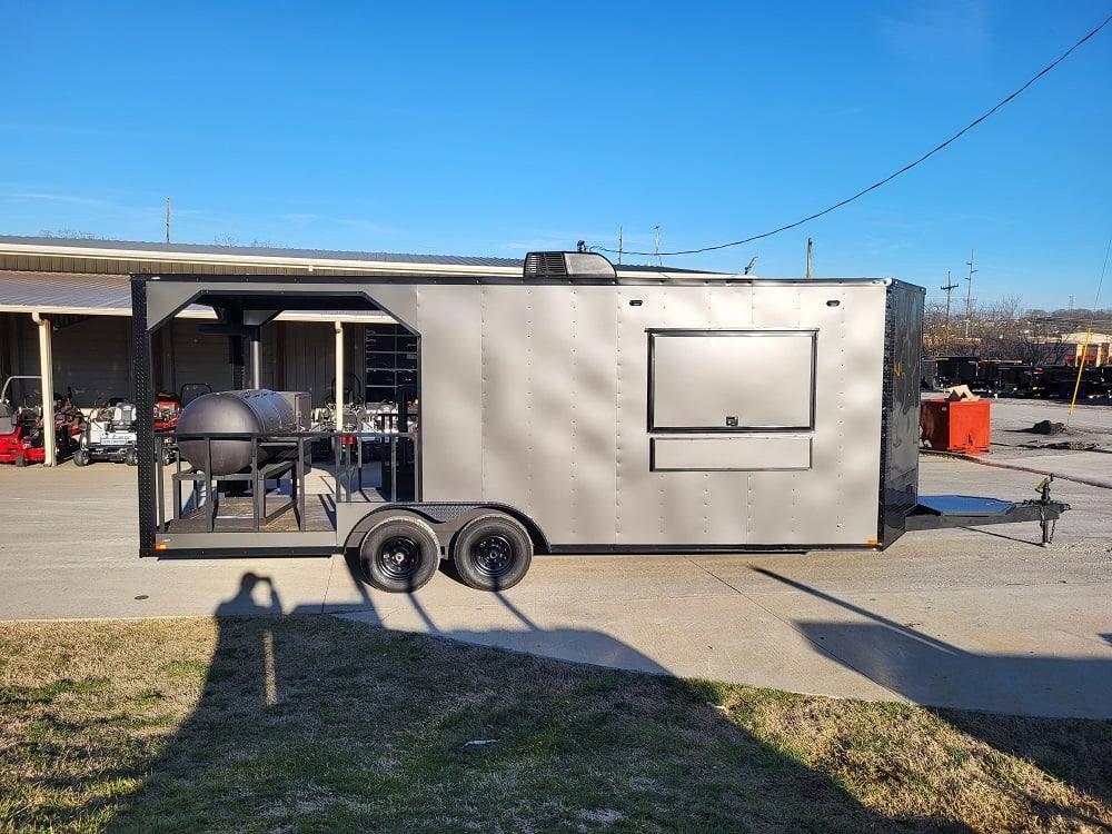 Concession Trailer 8.5' X 22' Charcoal Grey Food Event Catering