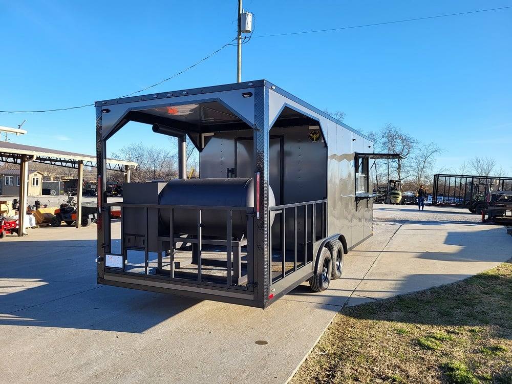 Concession Trailer 8.5' X 22' Charcoal Grey Food Event Catering