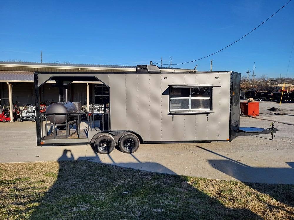 Concession Trailer 8.5' X 22' Charcoal Grey Food Event Catering