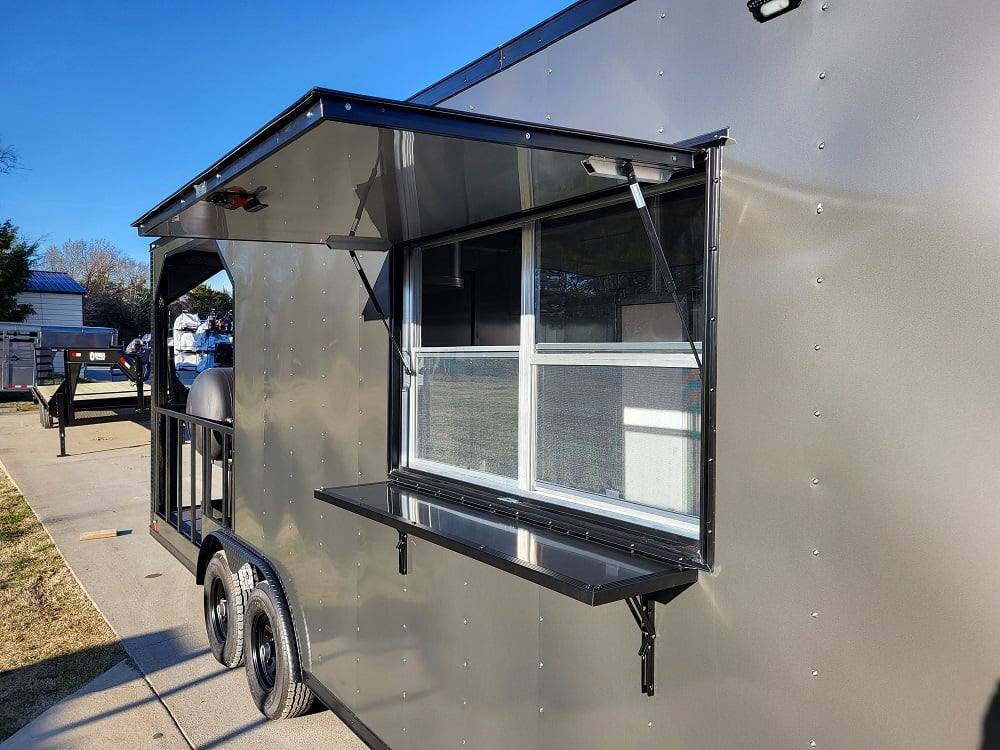 Concession Trailer 8.5' X 22' Charcoal Grey Food Event Catering