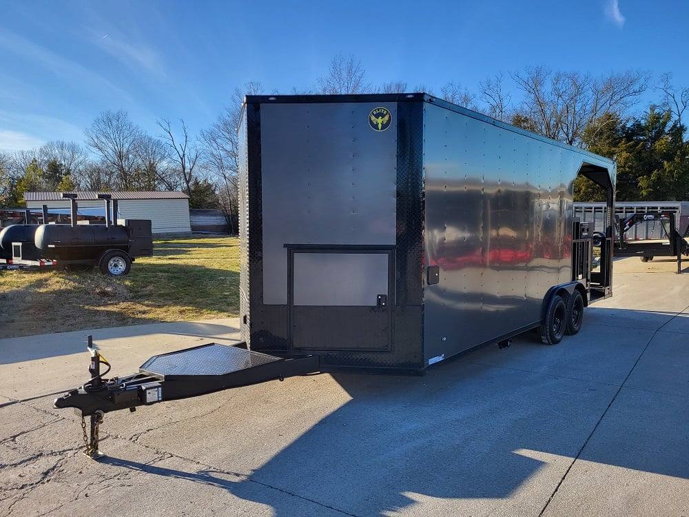 Concession Trailer 8.5' X 22' Charcoal Grey Food Event Catering