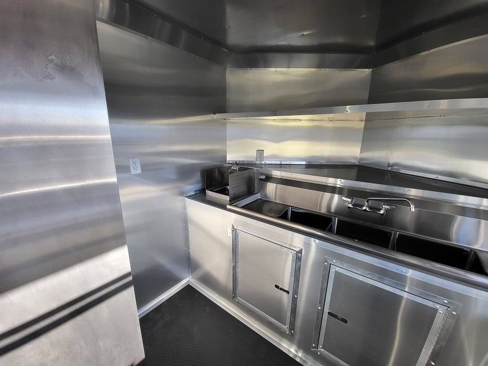 Concession Trailer 8.5' X 22' Charcoal Grey Food Event Catering