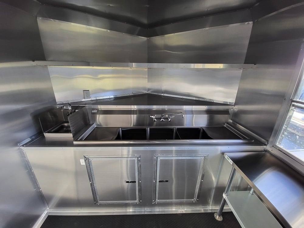 Concession Trailer 8.5' X 22' Charcoal Grey Food Event Catering