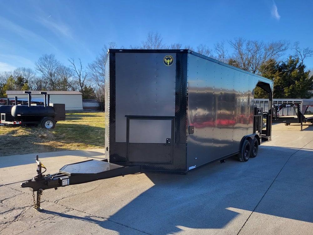 Concession Trailer 8.5' X 22' Charcoal Grey Food Event Catering