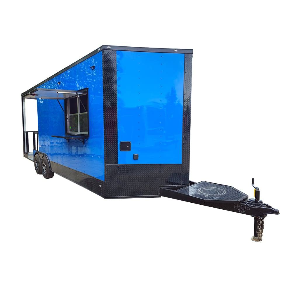 1167-concession-trailer-8.5-x-22-cobalt-blue-bbq-catering-event-1.jpg Concession Trailer 8.5' X 22' Cobalt Blue BBQ Catering Event
