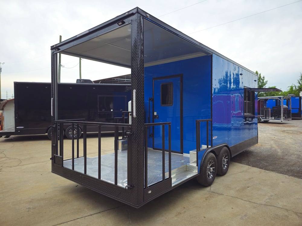1167-concession-trailer-8.5-x-22-cobalt-blue-bbq-catering-event-11.jpg Concession Trailer 8.5' X 22' Cobalt Blue BBQ Catering Event