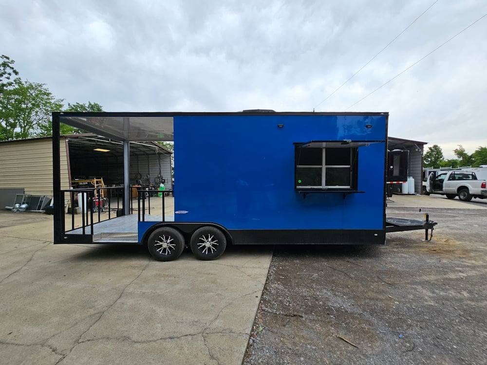1167-concession-trailer-8.5-x-22-cobalt-blue-bbq-catering-event-12.jpg Concession Trailer 8.5' X 22' Cobalt Blue BBQ Catering Event