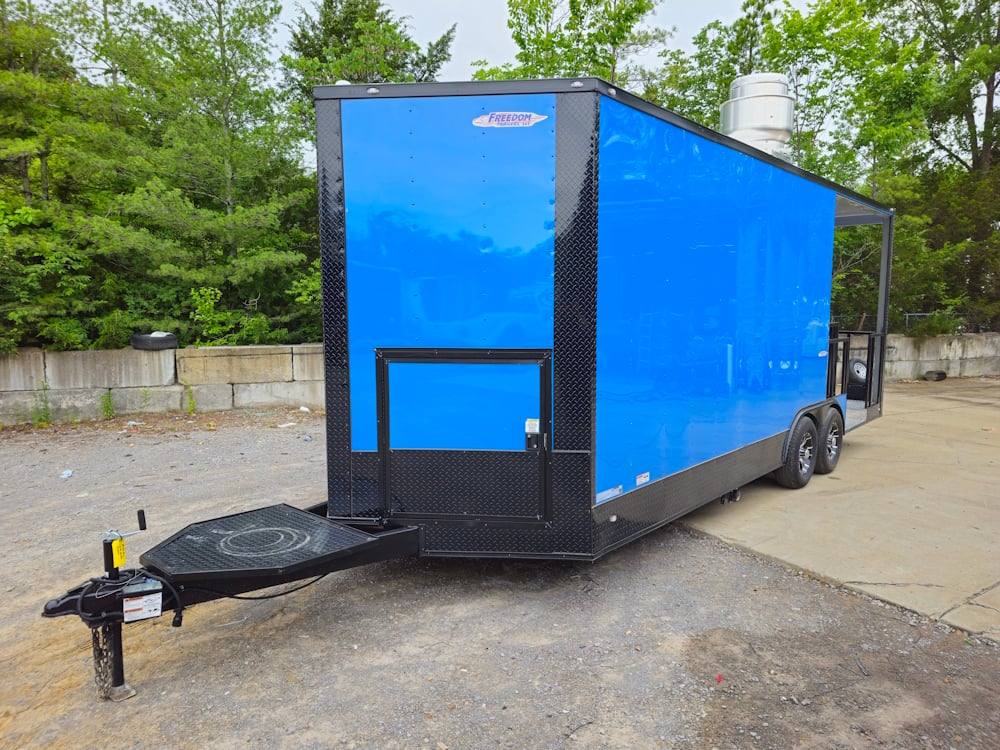 1167-concession-trailer-8.5-x-22-cobalt-blue-bbq-catering-event-3.jpg Concession Trailer 8.5' X 22' Cobalt Blue BBQ Catering Event