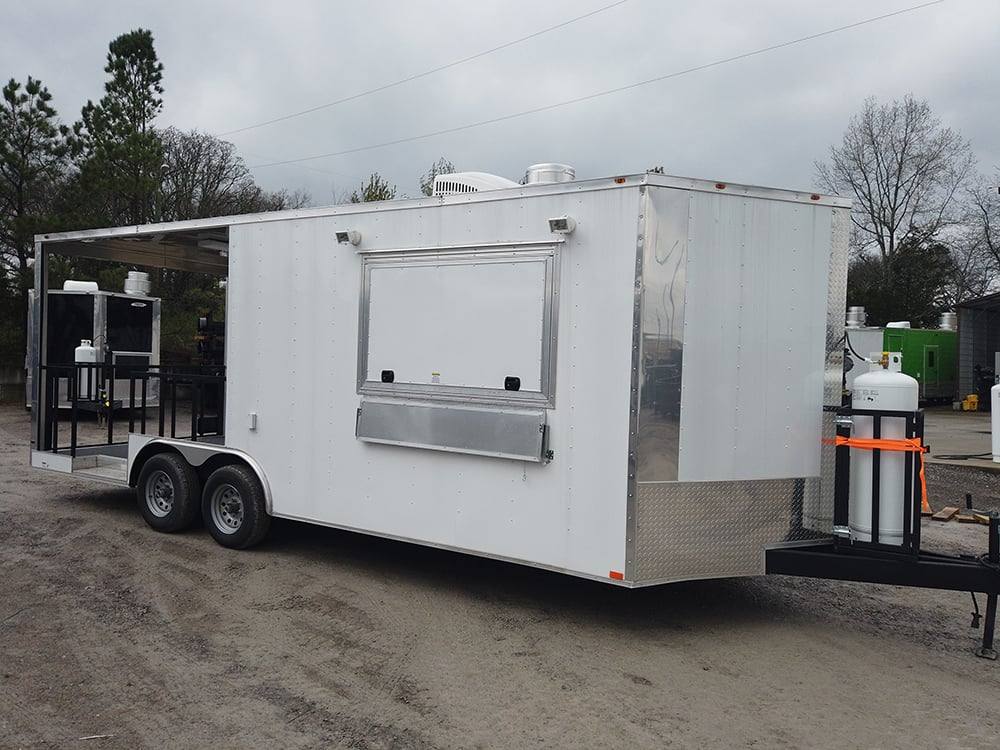 1169-concession-trailer-8.5-x-22-white-bbq-event-catering-8.jpg Concession Trailer 8.5' X 22' White BBQ Event Catering
