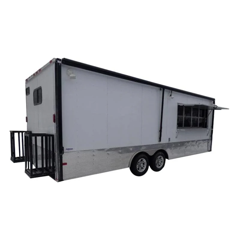 Concession Trailer 8.5' X 24'  White - Food Event Catering