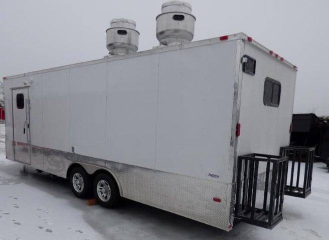 Concession Trailer 8.5' X 24'  White - Food Event Catering