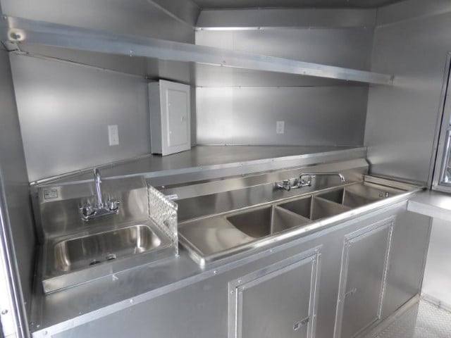 Concession Trailer 8.5' X 24'  White - Food Event Catering