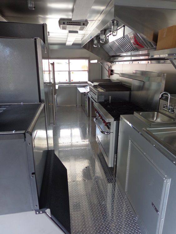 Concession Trailer 8.5' x 24' (Orange) Event Kitchen Catering Food BBQ Restroom