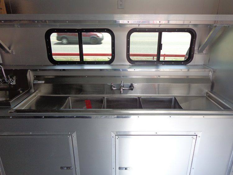 Concession Trailer 8.5' x 24' (Orange) Event Kitchen Catering Food BBQ Restroom