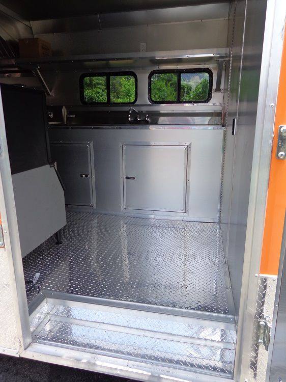 Concession Trailer 8.5' x 24' (Orange) Event Kitchen Catering Food BBQ Restroom