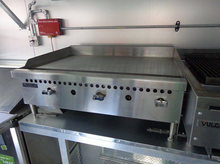 Concession Trailer 8.5' x 24' (Orange) Event Kitchen Catering Food BBQ Restroom