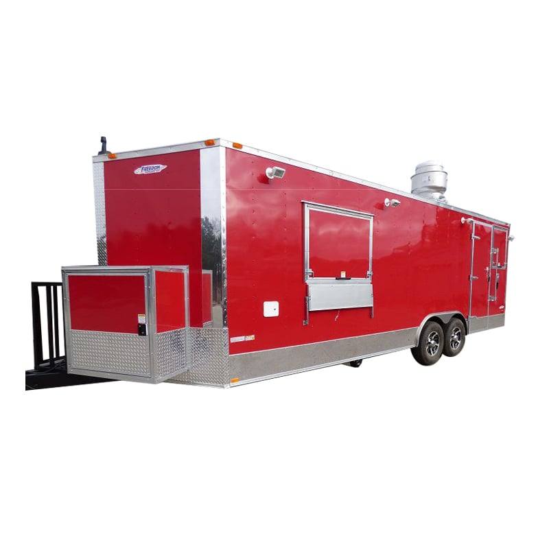 1173-concession-trailer-8.5-x-24-red-event-catering-bbq-smoker-enclosed-1.jpg Concession Trailer 8.5' x 24' (Red) Event Catering BBQ Smoker Enclosed