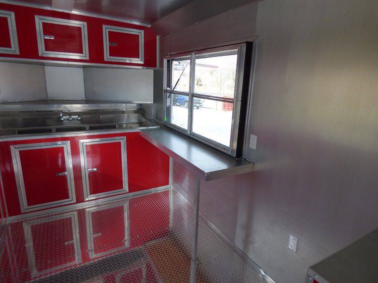 1173-concession-trailer-8.5-x-24-red-event-catering-bbq-smoker-enclosed-19.jpg Concession Trailer 8.5' x 24' (Red) Event Catering BBQ Smoker Enclosed