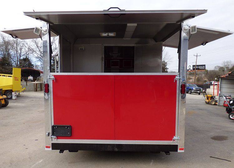 1173-concession-trailer-8.5-x-24-red-event-catering-bbq-smoker-enclosed-3.jpg Concession Trailer 8.5' x 24' (Red) Event Catering BBQ Smoker Enclosed