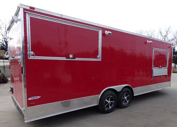 1173-concession-trailer-8.5-x-24-red-event-catering-bbq-smoker-enclosed-8.jpg Concession Trailer 8.5' x 24' (Red) Event Catering BBQ Smoker Enclosed