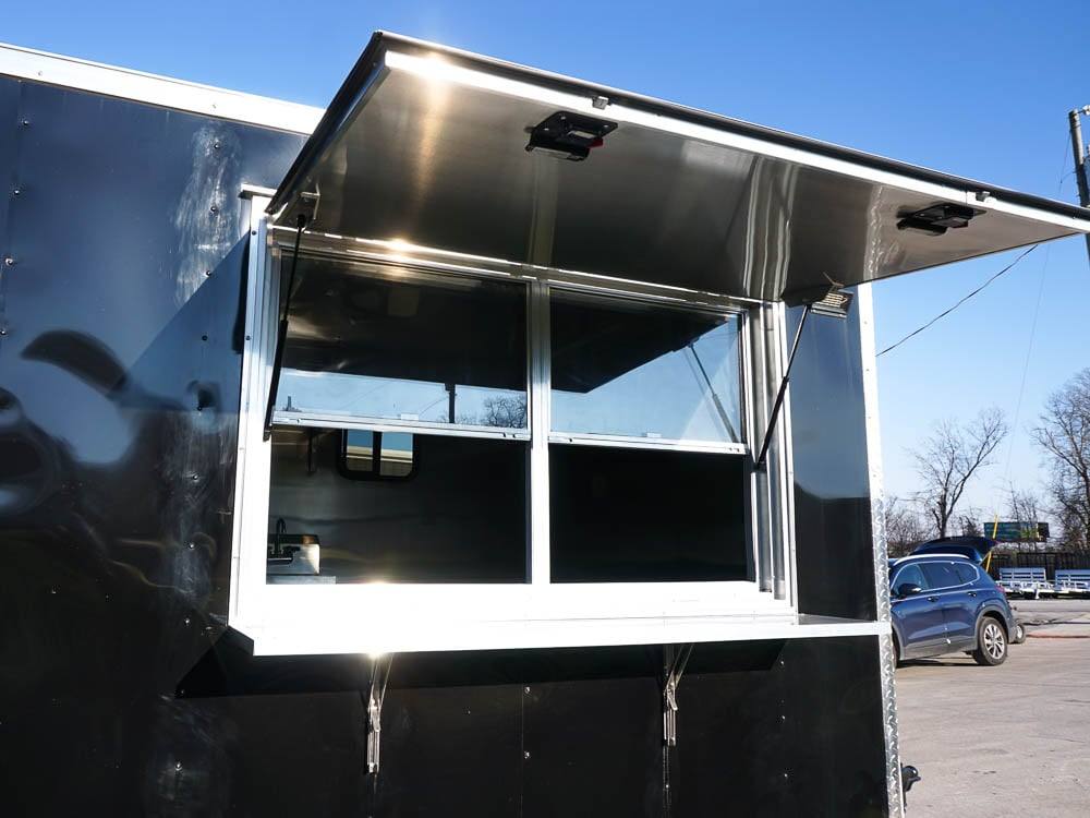 Concession Trailer 8.5' X 24' Black BBQ Food Event Catering