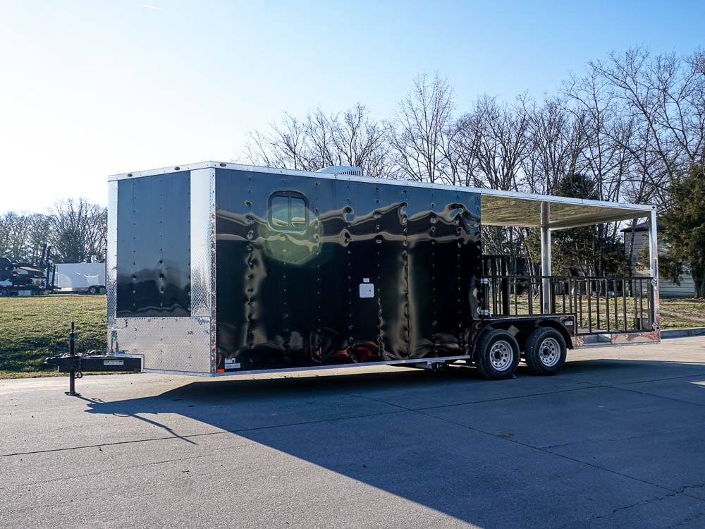 Concession Trailer 8.5' X 24' Black BBQ Food Event Catering