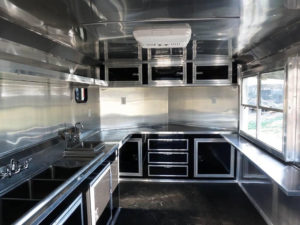 Concession Trailer 8.5' X 24' Black BBQ Food Event Catering