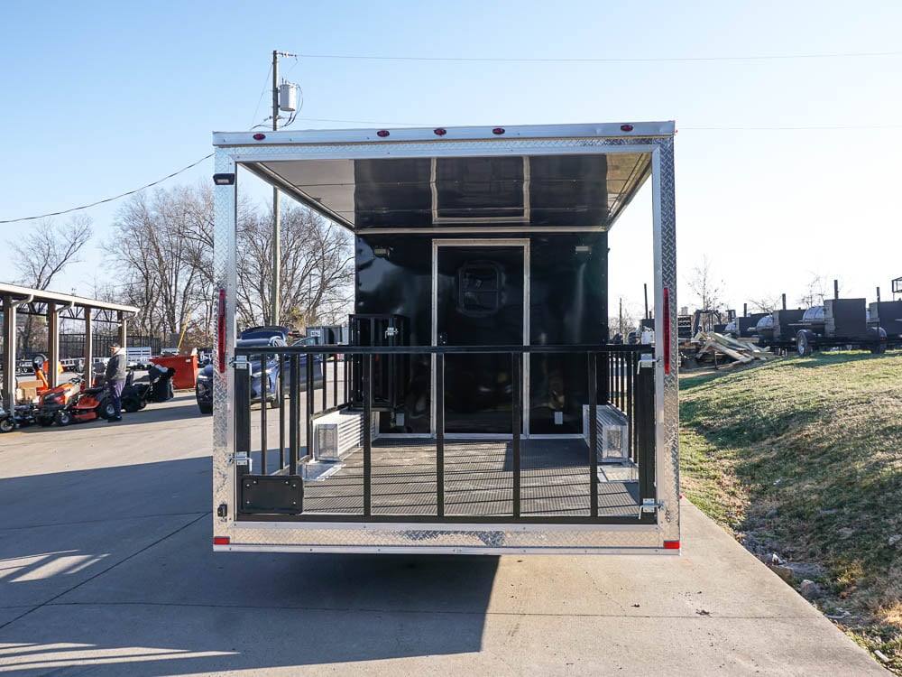 Concession Trailer 8.5' X 24' Black BBQ Food Event Catering