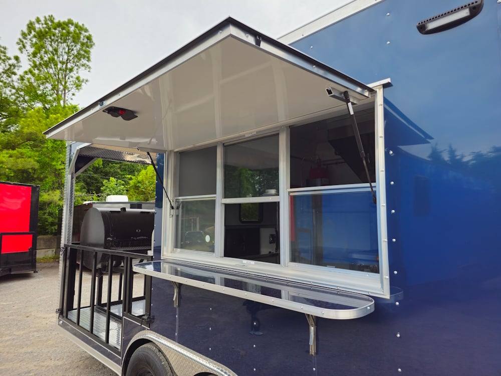 Concession Trailer 8.5' X 24' Indigo Blue BBQ Catering Event