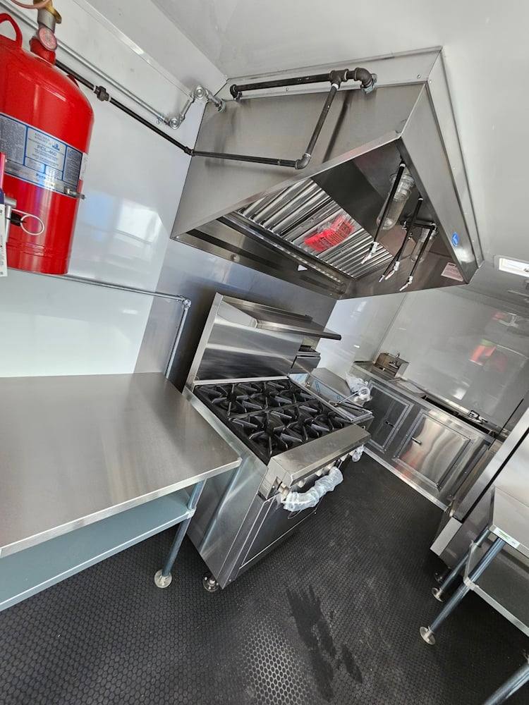 Concession Trailer 8.5' X 24' Indigo Blue BBQ Catering Event