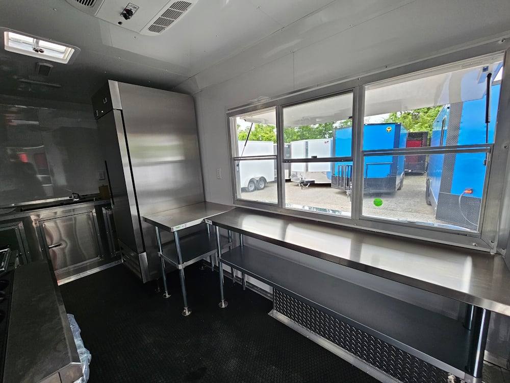 Concession Trailer 8.5' X 24' Indigo Blue BBQ Catering Event