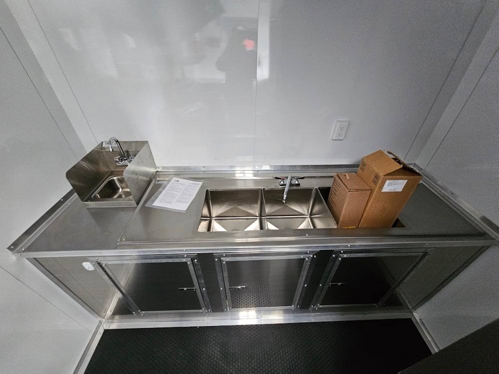 Concession Trailer 8.5' X 24' Indigo Blue BBQ Catering Event