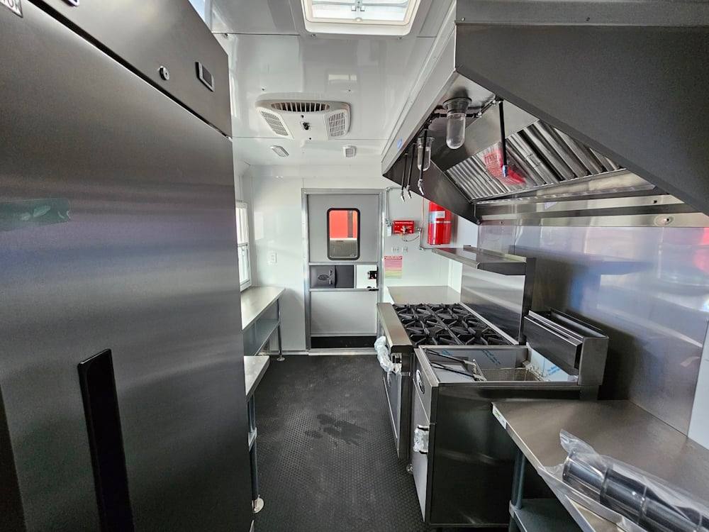 Concession Trailer 8.5' X 24' Indigo Blue BBQ Catering Event