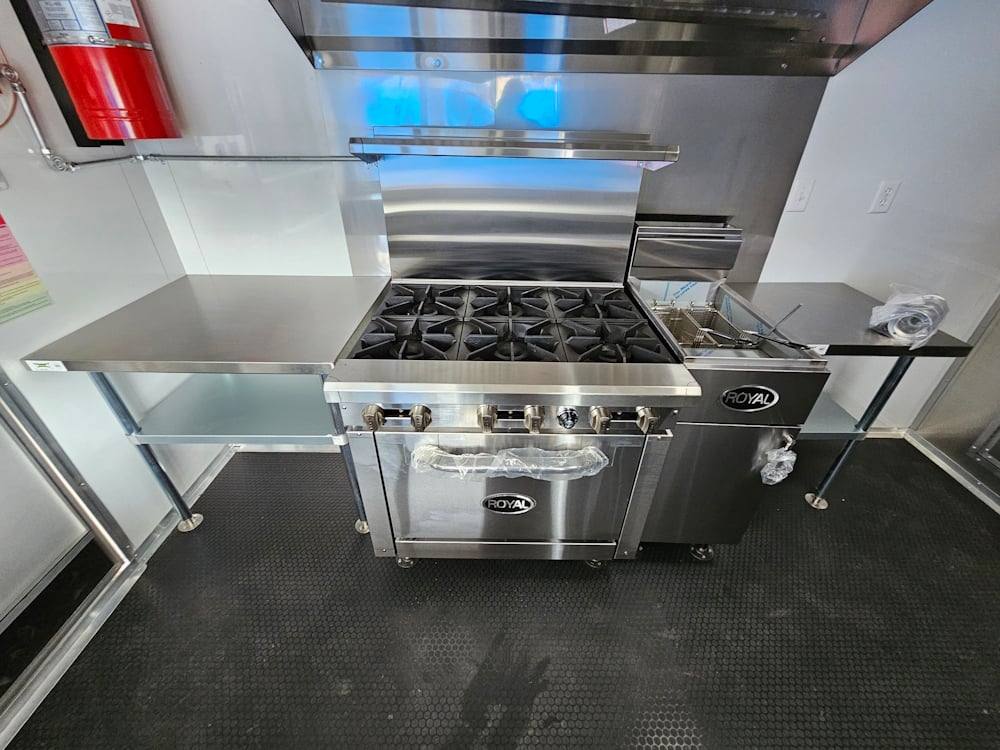 Concession Trailer 8.5' X 24' Indigo Blue BBQ Catering Event