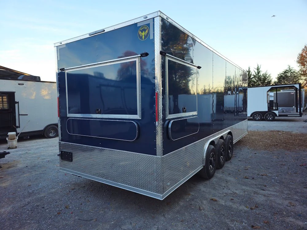 Concession Trailer 8.5' X 24' Indigo Blue Ice Cream Event Vending