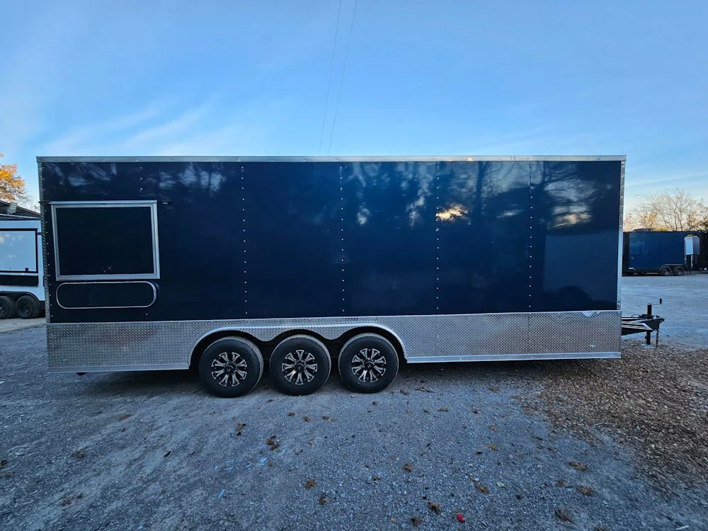 Concession Trailer 8.5' X 24' Indigo Blue Ice Cream Event Vending