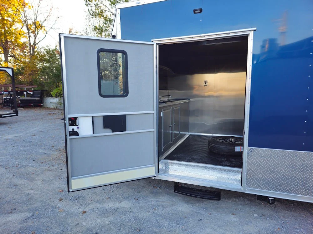 Concession Trailer 8.5' X 24' Indigo Blue Ice Cream Event Vending