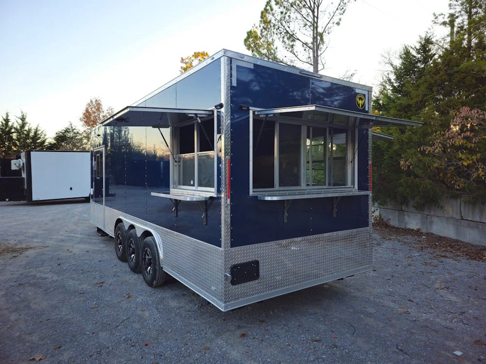 Concession Trailer 8.5' X 24' Indigo Blue Ice Cream Event Vending