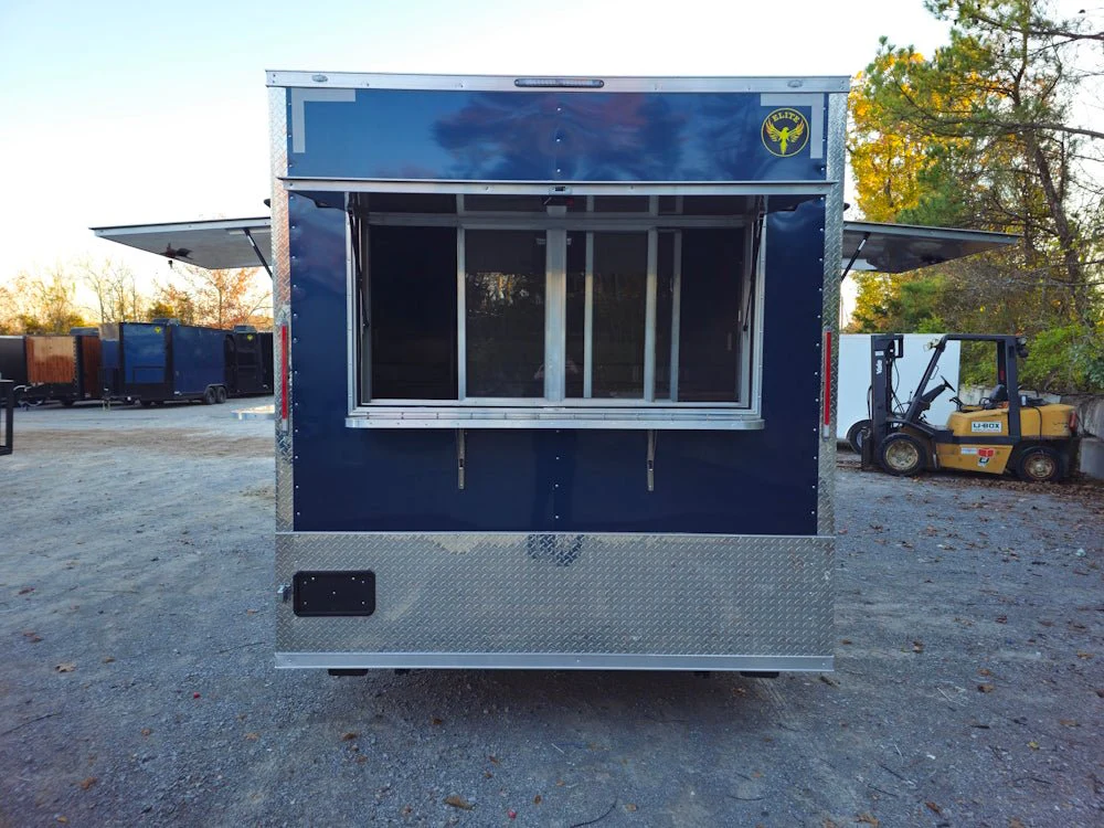 Concession Trailer 8.5' X 24' Indigo Blue Ice Cream Event Vending
