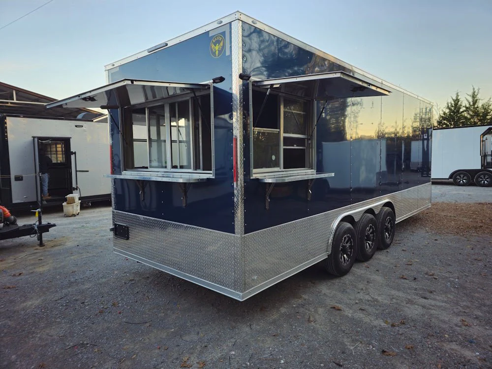 Concession Trailer 8.5' X 24' Indigo Blue Ice Cream Event Vending