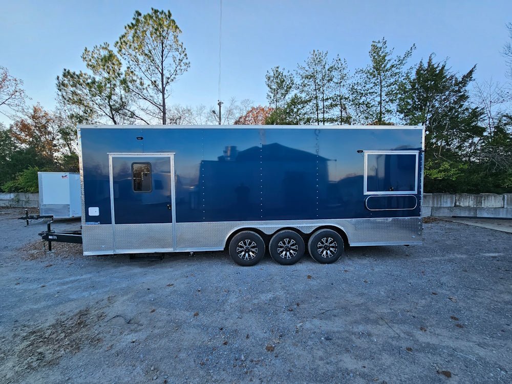 Concession Trailer 8.5' X 24' Indigo Blue Ice Cream Event Vending