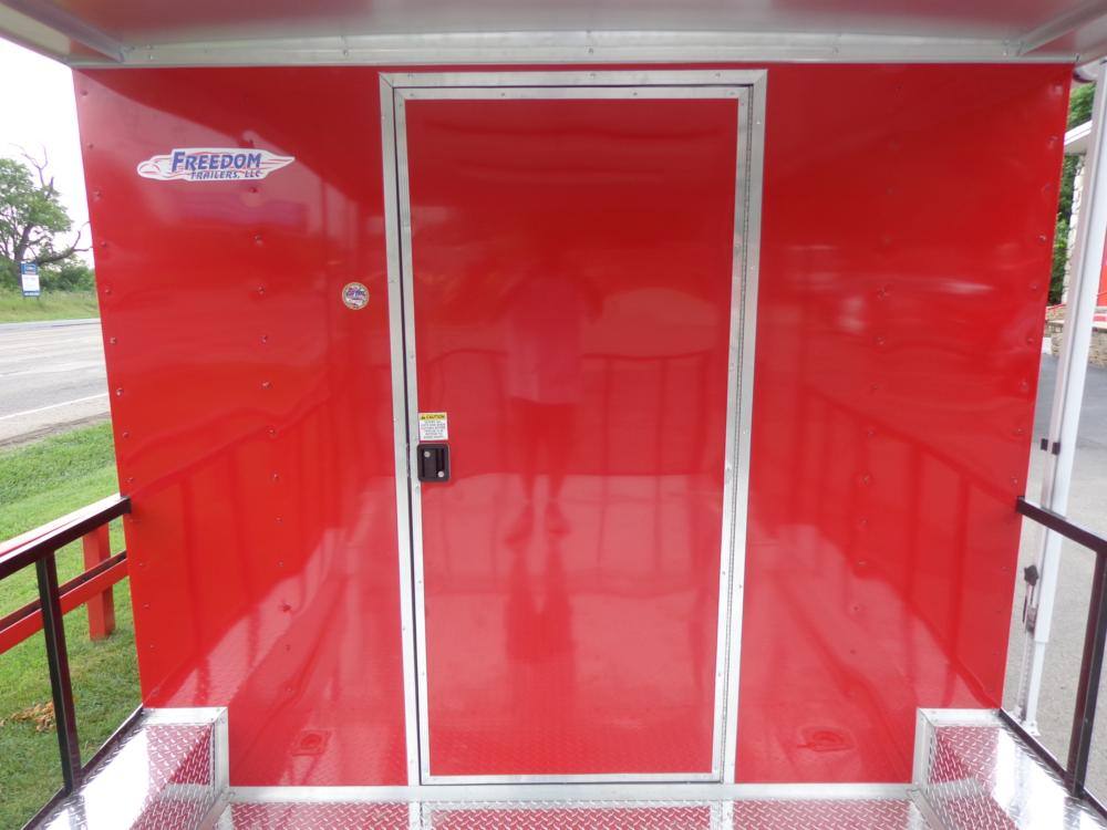 Concession Trailer 8.5' x 24' Red - BBQ Event Food Catering