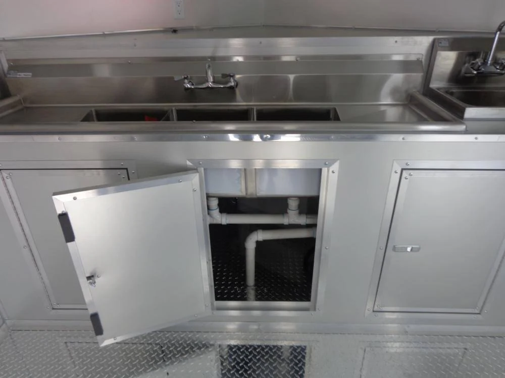 Concession Trailer 8.5' x 24' Red - BBQ Event Food Catering
